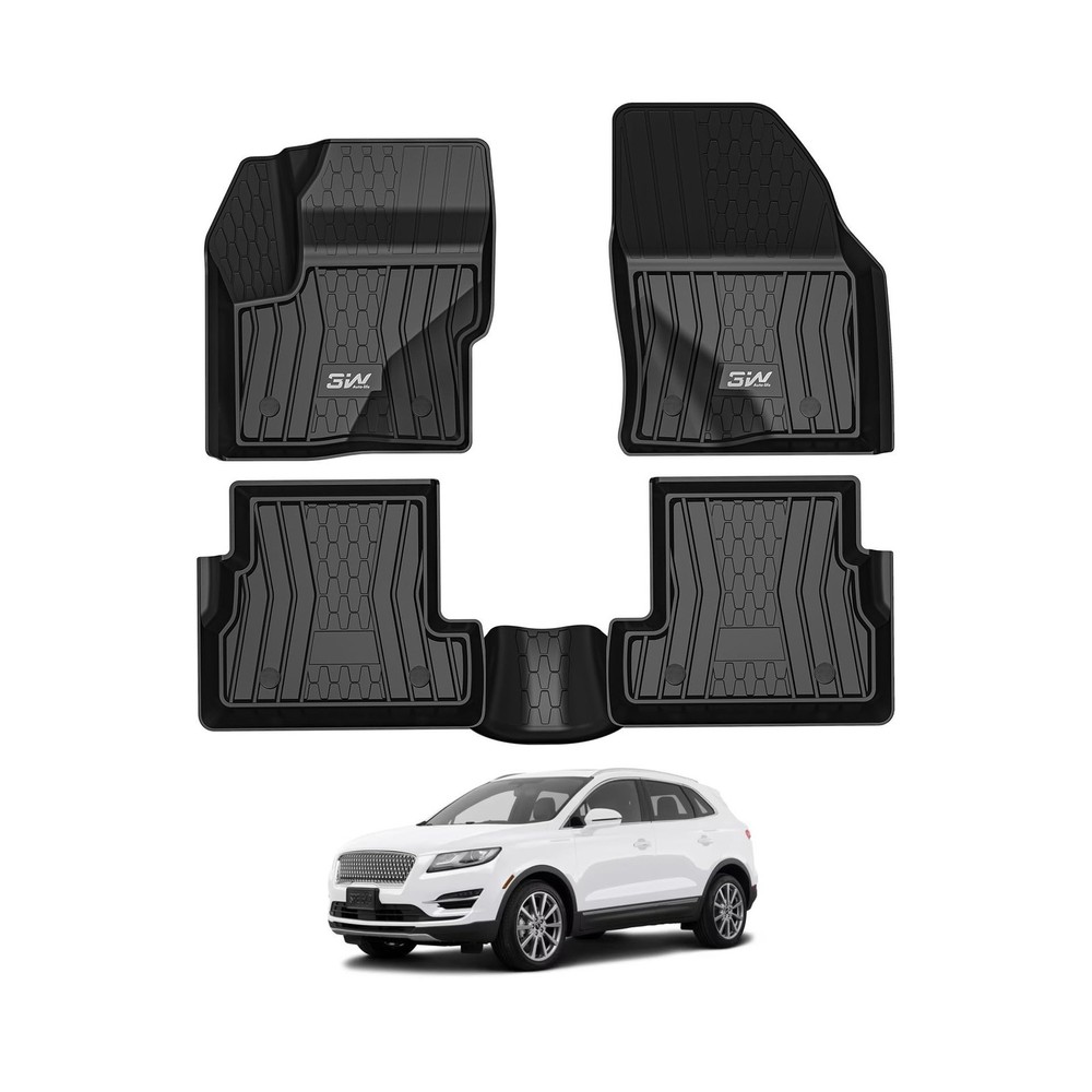 3W Floor Mats Compatible for Lincoln MKC 2015-2019, TPE All Weather Floor Lin…