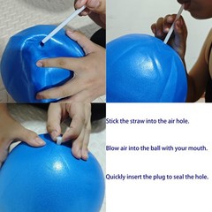 9 Inch Mini Exercise Ball – Portable Non-Slip Surface Yoga & Pilates Ball for…