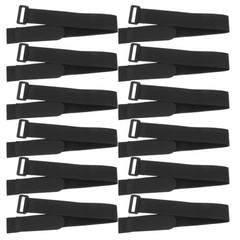 12Pcs Adjustable Yoga Mat Sling Durable Nylon Mat Carrier Black for Exercise
