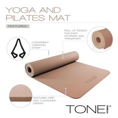 Yoga Mat 1/4″ Thick Non Slip Exercise & Pilates Mat for Home Workouts with Ca…