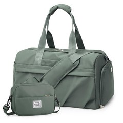 Gym Bag for Women Men, Sport Duffel Bag with Toiletry Bag & Shoe Compartment,…