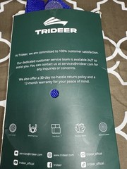 Trideer Stretching Strap Yoga Band 10 Loop Non-Slip for Physical Therapy Blue