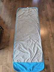Breathe Hot Rabbit Flap Bikram Yoga Mat, Blue, Cotton /Polyester , Extra Long