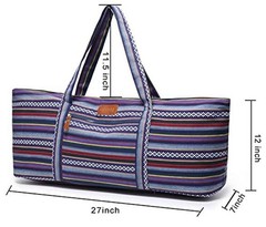 Large Yoga Mat Bag for Women Men, Travel Gym Bag for Pilates Office Multicolor