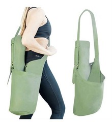 RIMSports XL Hoodie Yoga Mat Bag with Strap, Canvas Gym Bag Green