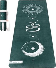 Yoga Mat With Strap 5mm Non Slip Suede & TPE – Eco-Friendly Fitness & Green