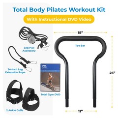 Total Gym PILS Men/Women Total Body Pilates Workout Kit with DVD Video