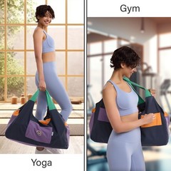 Large Yoga Mat Bag Carrier for men and Women – Stylish Tote with 4 Pockets, D…