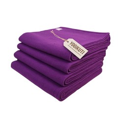 Yogikuti Iyengar Cotton Yoga Blanket Set of Four- Thick Handwoven Yoga Blanke…