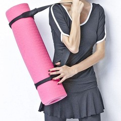 Tenalleys 1Pcs Black Adjustable Yoga Mat Strap Multi-Purpose 62inch,