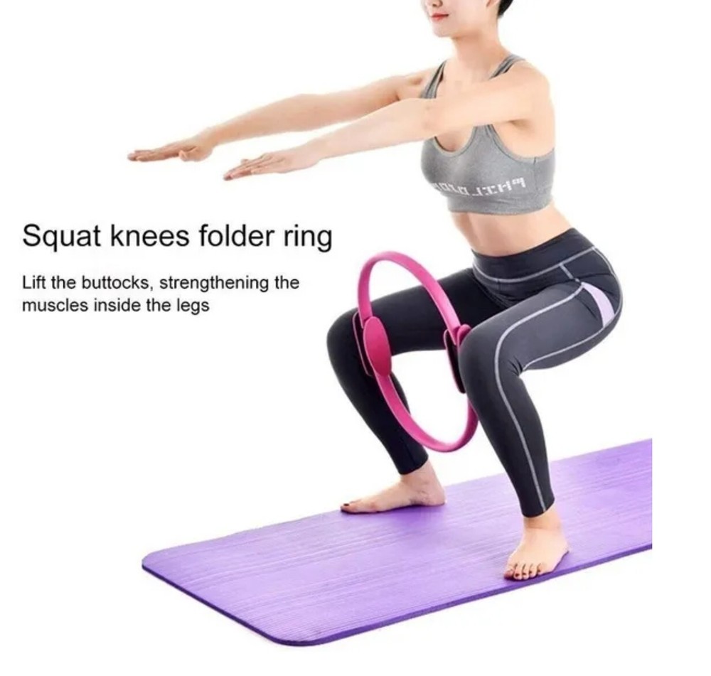 Home Pilates Magic Circle Resistance Yoga Ring – Exercise Fitness Body Trainer