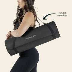 Thick Non-Slip Yoga Mat with Nylon Strap – Ideal for Home Fitness, Pilates & Str