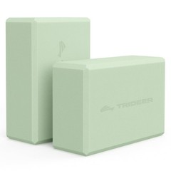 Trideer Yoga Block, Soft Non-Slip Surface Premium Foam Mint Green-2 Pack