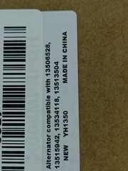Altemnator Compatible with Cruze 2016-2019 1.4L L4, 2016-2020 Malibu 1.5L L4.