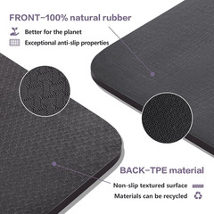Extra Thick Non-Slip Yoga Mat, 10MM Eco-Friendly Rubber with Strap for Home Work