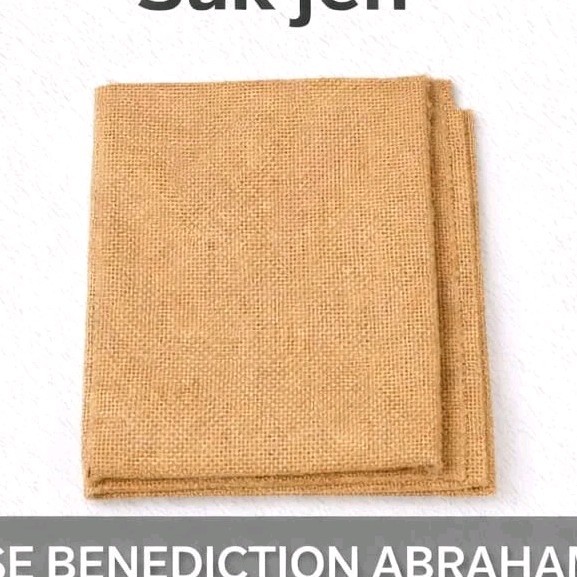 EGLISE BENEDICTION ABRAHAM Jute Non-Slip Yoga Mat, Beige Rectangle