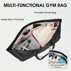 Large Yoga Mat Bag with Shoes Compartment and Wet Pocket Ladies Pilates Gym T…