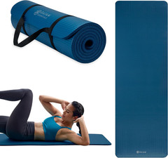 Gaiam Essentials 2/5″ Thick (10Mm) Yoga & Pilates, Fitness & Exercise Mat with E