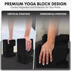 WRIST Buddy Yoga Blocks Gray 2pk | Reduces and Prevents Wrist Pain, Comfort 19z
