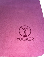 YOGAER Travel Yoga Mat Fold-able Thin Mat for Traveling PINK 71.5″ x 24″