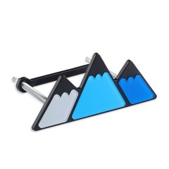Tri-Color Car Emblem for Mesh Gille,Waterproof Car Emblems and Badges with Blue