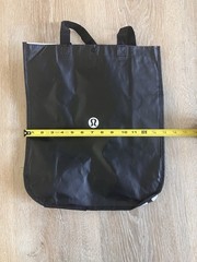 Lululemon Large Reusable Tote Carryall Gym Bag Black 14 x 16