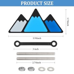 Tri-Color Car Emblem for Mesh Gille,Waterproof Car Emblems and Badges with Blue