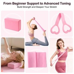 Pilates Ring Kit for Women,Pilates Equipment with Pilates Ring and Ball, 5 Re…