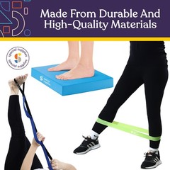 SPECIAL SUPPLIES Balance Board & Yoga Strap Set w/ Exercise Bands
