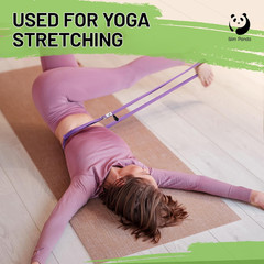 Yoga Strap for Stretching,Cotton Yoga Strap with Adjustable D-Ring Buckle,Non-El