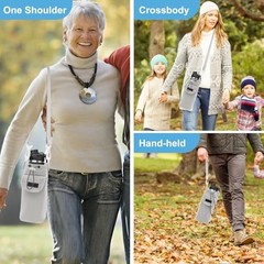 Adjustable Grey Strap Water Bottle Holder with Strap Carrier
