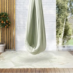 Sensory Swing – 55″ x 59″ Dual-Layer Therapy Swing for Autism, Large Bean Green