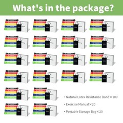 100 PCS Bulk Resistance Bands, Loop Exercise Bands Set for Gym Colorful 100 PCS