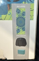 Soothe by Gaiam To & From Yoga Kit w/Videos Lime/Teal 24″W x 68″L Brand New