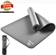 Yoga Mat Non Slip NBR Extra Thick Yoga Mat, 72″L X 32″/24″W X 0.6″/0.4″TH