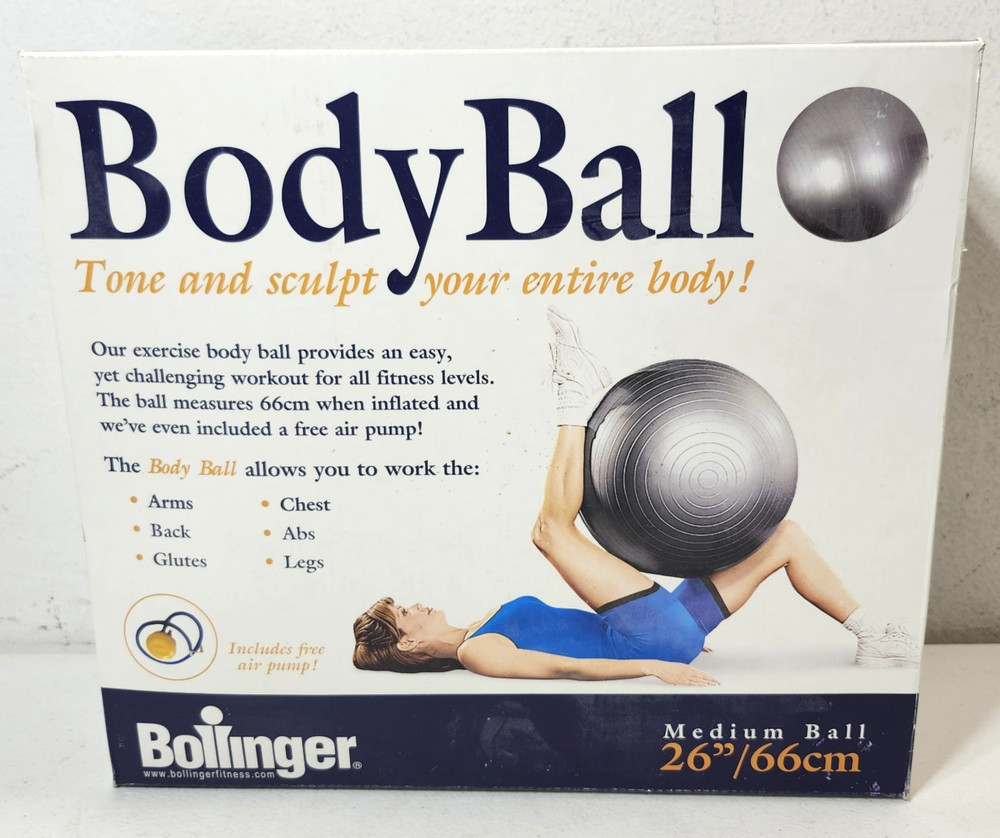 Bollinger Body Ball Medium Size Gray 26″ Tone Sculpt Yoga Workout Exercise NEW