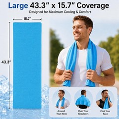 Cooling Towels 43.3″ x 15.7″ – Ice Towel, Sweat Towel, Cooling Towels for Nec…