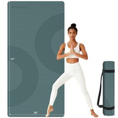 Large Yoga Mat, 72″x36″x2/5″ POE Non-Slip Exercise Mat