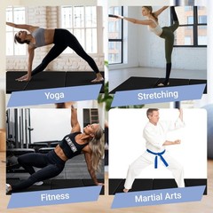 Versatile 4’x8’x2″ High-Density Gym Mats Extra Thick Anti-Tear Easy-Clean