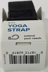 EVOLVE By GAIAM Black 6ft Yoga Strap 100% Polyester Brand New