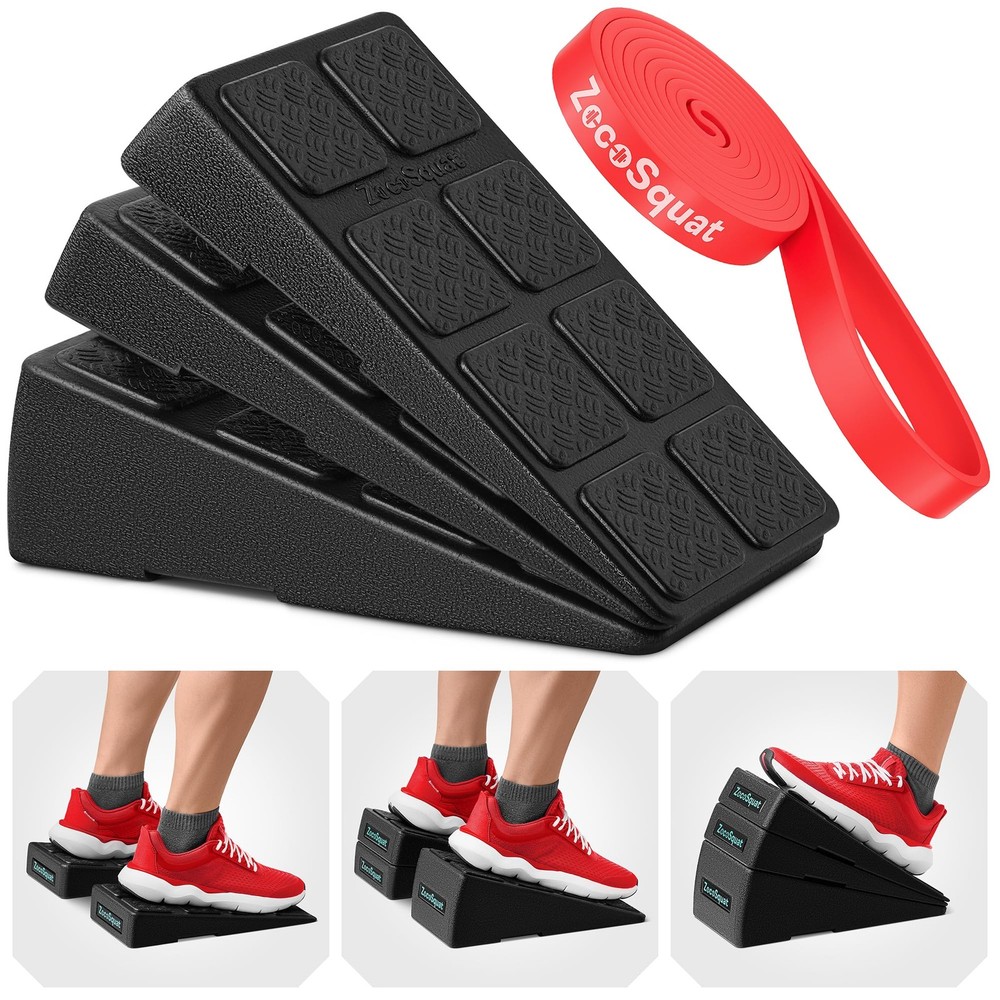 Squat Wedge Block Set of 3/5 – 960 LBS Capacity – Slant Board for Calf Stretc…