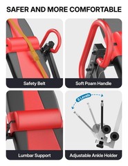 Gravity Heavy Duty Inversion Table with Headrest & Adjustable Protective Belt…