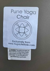 Pune Folding Metal Yoga Chair with Fabric-Wrapped Top Bar Support
