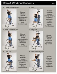 Innova ITP1000 12-in-1 Inversion Table with Power Tower Workout Station
