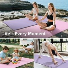 Extra Large Yoga Mat – 72″x35″, Non-Slip TPE Exercise Mat for Women & Men, 1/…