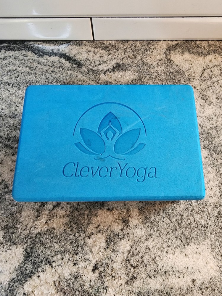 Clever Yoga Block Light Weight High Density Foam 9X6X3 Blue