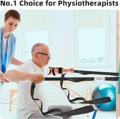 Stretching Strap Yoga Strap Physical Therapy for Home Workout, 10 Loops Non-Elas