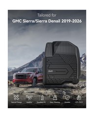3W Floor Mats Fit for 2019-2025 2026 Chevy Silverado/GMC Sierra Denali 1500 &…