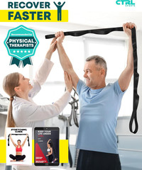 Stretching Strap Non Elastic Yoga Strap with Loops – Stretching Band for Physica