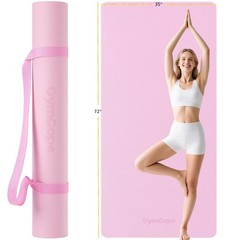 Extra Large Yoga Mat – 72″x35″, Non-Slip TPE Exercise Mat for Women & Men, 1/…
